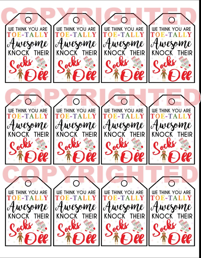 We Think You Are Toe-tally Awesome Knock Their Socks off Team - Etsy
