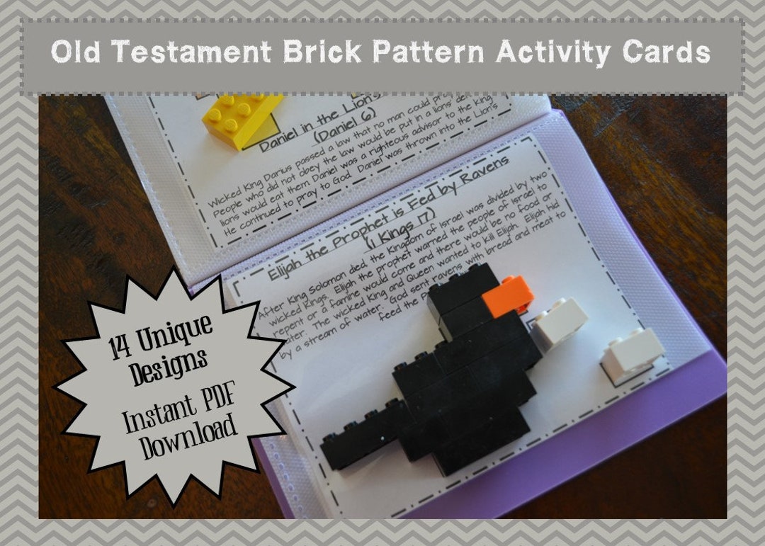Old Testament Brick Pattern Activity Cards - Etsy