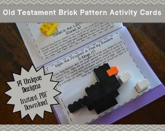 Old Testament Brick Pattern Activity Cards