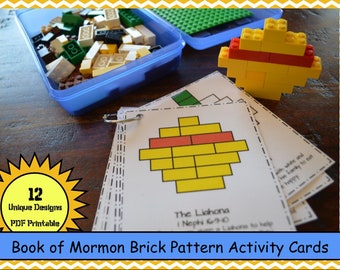 Book of Mormon Brick Pattern Activity Cards