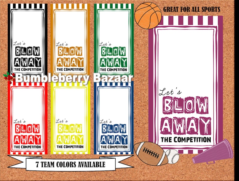 Blow Away the Competition Motivational Team Treat Tags - Etsy