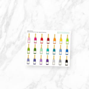 Wine Bottle Planner Stickers - wine