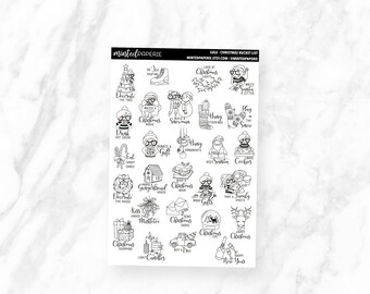 Lulu Winter/Christmas Bucket List Planner Stickers - luchrbkt