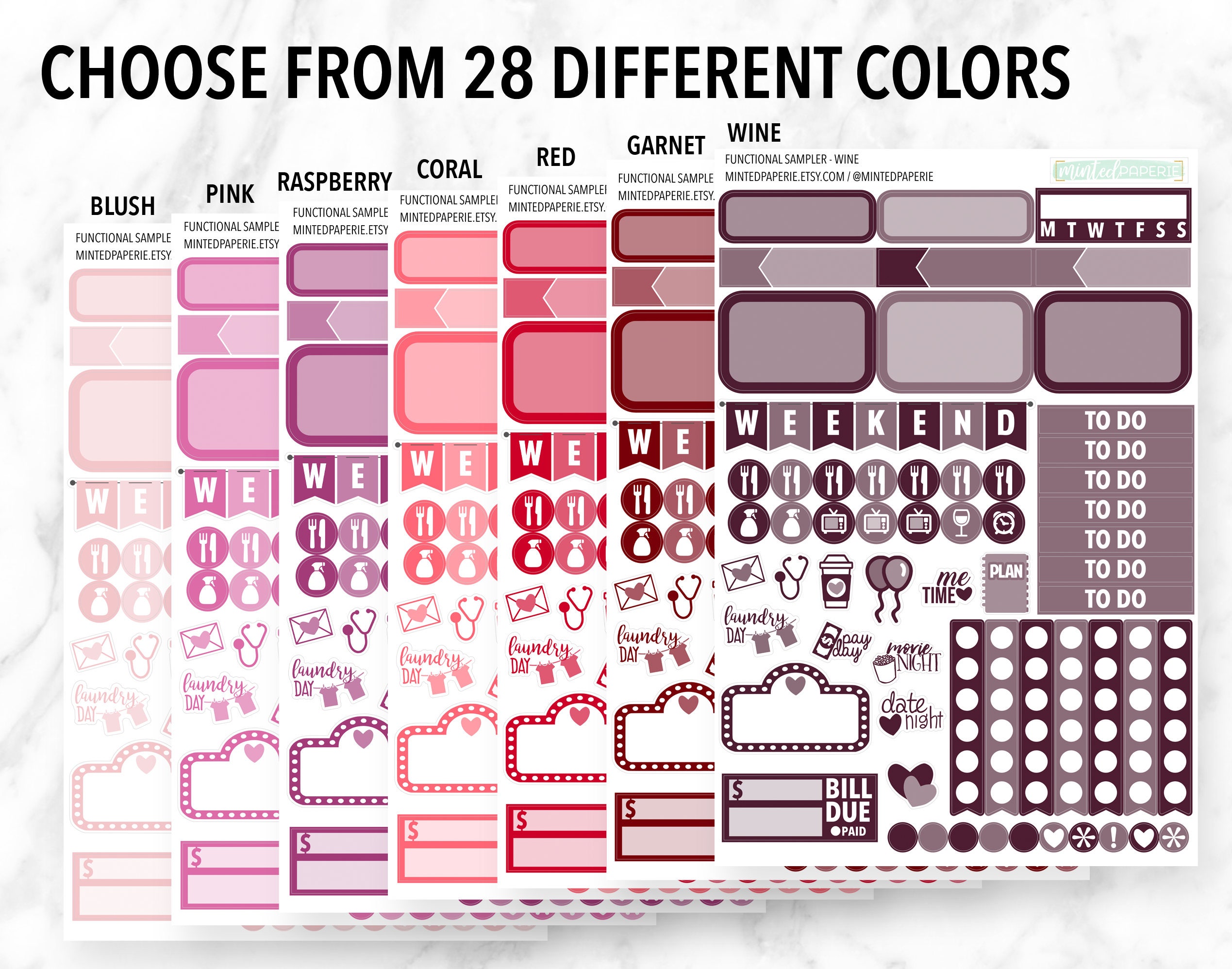 fnctsmpler - Functional Sampler Kit Planner Stickers