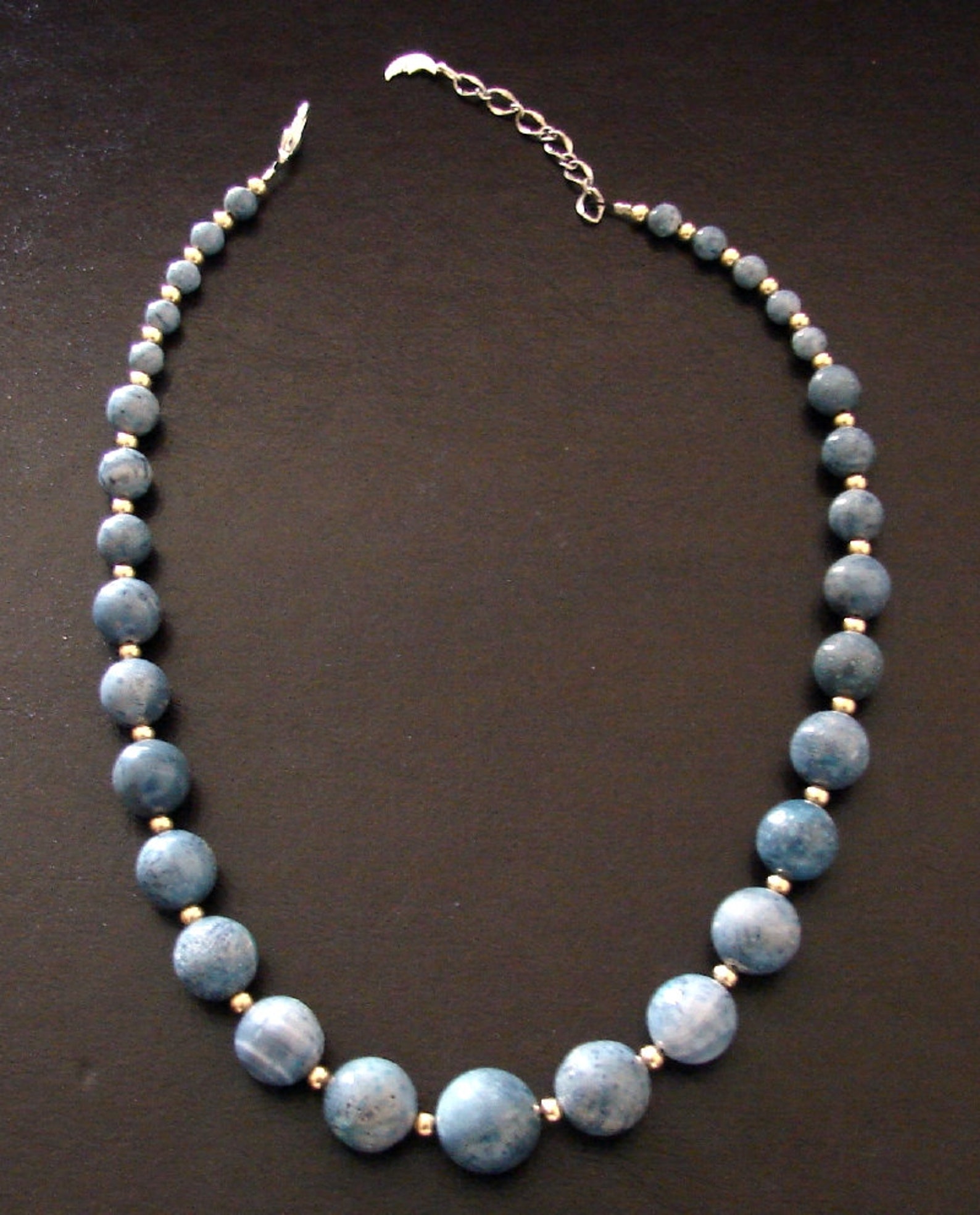 Blue Coral Necklace Etsy