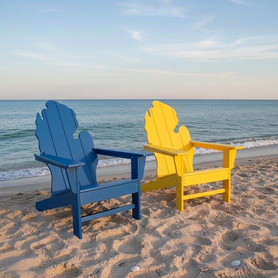 All-Weather Michigan Chair POLYCHAIR™ Poly Adirondack Chair Outdoor Furniture | Handmade in the USA with Recycled Plastic | Free Shipping