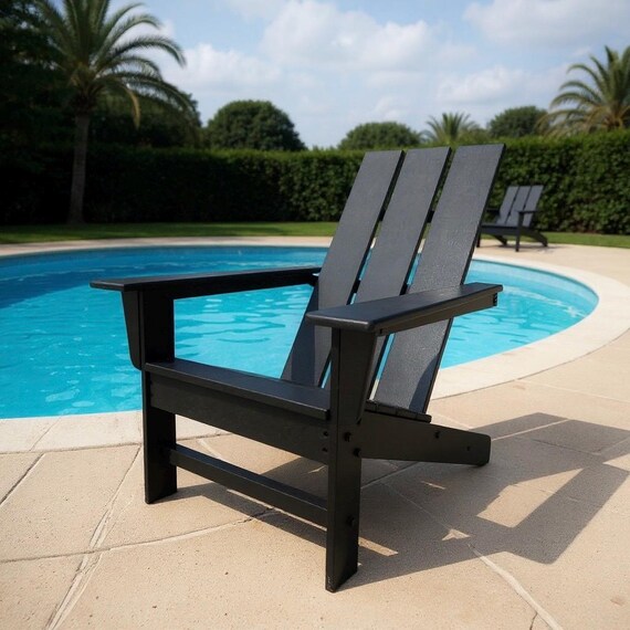 Adirondack Chair POLYCHAIR™ Modern Flat Back Poly All-Weather Outdoor Furniture | Handmade in the USA with Recycled Plastic | Free Shipping!