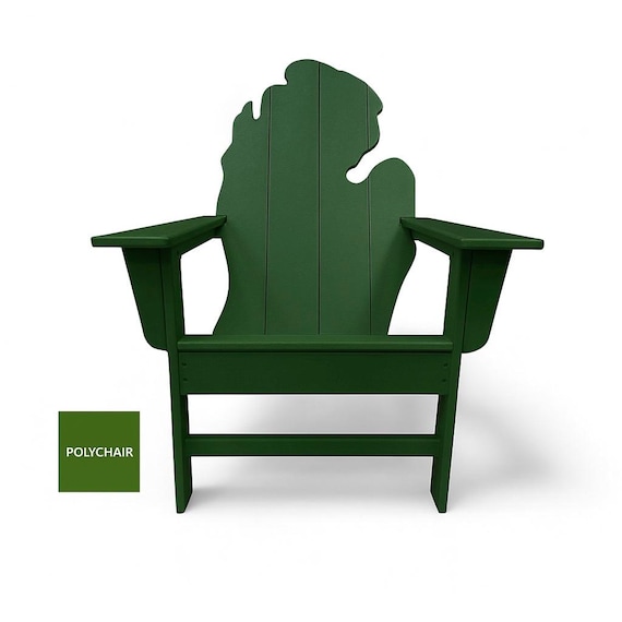 All-Weather Michigan Chair POLYCHAIR™ Poly Adirondack Chair Outdoor Furniture | Handmade in the USA with Recycled Plastic | Free Shipping