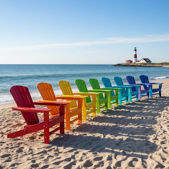 All-Weather POLYCHAIR™ Shell Curve Back Poly Adirondack Chair Outdoor Furniture | Heavy Recycled Plastic Poly not wood | Handmade in USA