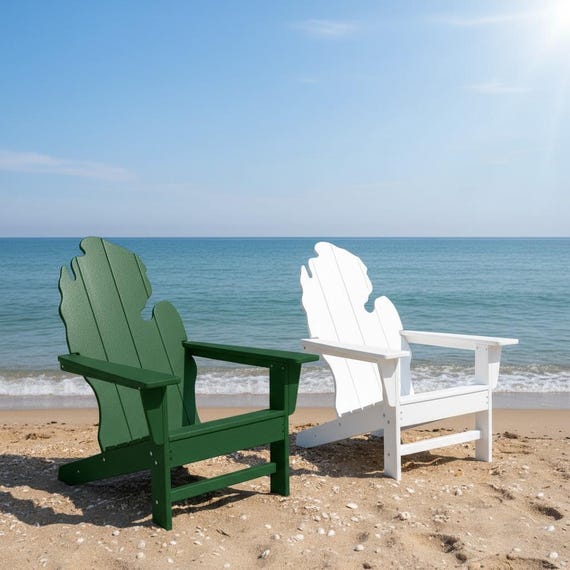 All-Weather Michigan Chair POLYCHAIR™ Poly Adirondack Chair Outdoor Furniture | Handmade in the USA with Recycled Plastic | Free Shipping