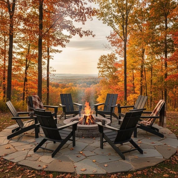 POLYCHAIR™ All-Weather Adirondack Chair Modern Flat Back Poly Outdoor Furniture Weather Resistant | Handmade in USA with Recycled Plastic