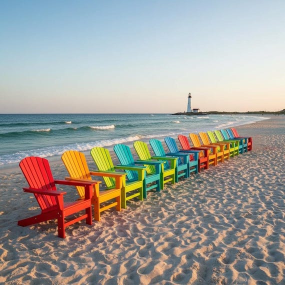 All-Weather POLYCHAIR™ Shell Curve Back Poly Adirondack Chair Outdoor Furniture | Heavy Recycled Plastic Poly not wood | Handmade in USA