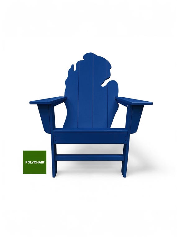 All-Weather Michigan Chair POLYCHAIR™ Poly Adirondack Chair Outdoor Furniture | Handmade in the USA with Recycled Plastic | Free Shipping