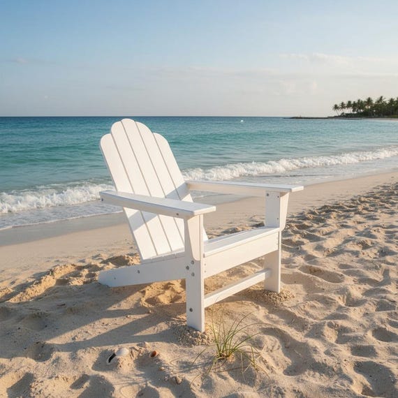 All-Weather POLYCHAIR™ CottageShore Flat Back Poly Adirondack Chair Outdoor Furniture | Made in USA with Recycled Plastic | Free Shipping