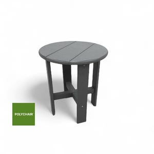 Round Side Table for All-Weather POLYCHAIR™ Outdoor Furniture | Handmade in the USA with Recycled Plastic | Free Shipping!