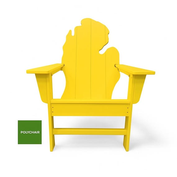 All-Weather Michigan Chair POLYCHAIR™ Poly Adirondack Chair Outdoor Furniture | Handmade in the USA with Recycled Plastic | Free Shipping