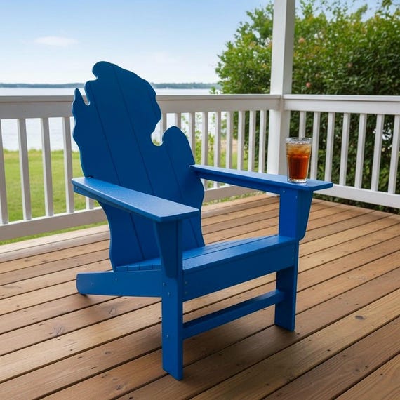 All-Weather Michigan Chair POLYCHAIR™ Poly Adirondack Chair Outdoor Furniture | Handmade in the USA with Recycled Plastic | Free Shipping