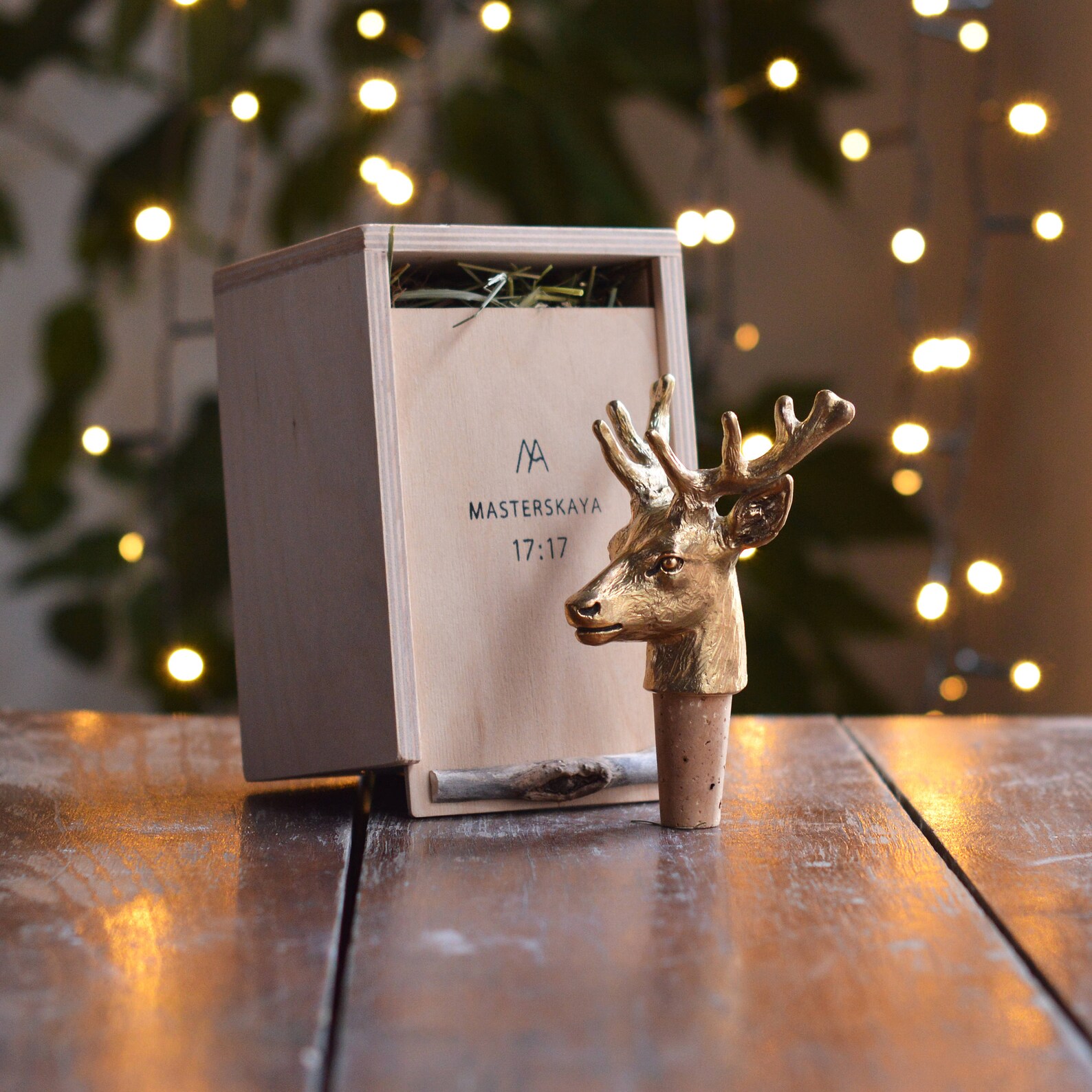 Deer Bottle Stopper. Wine Gold Color Stopper. Barware Decor Etsy