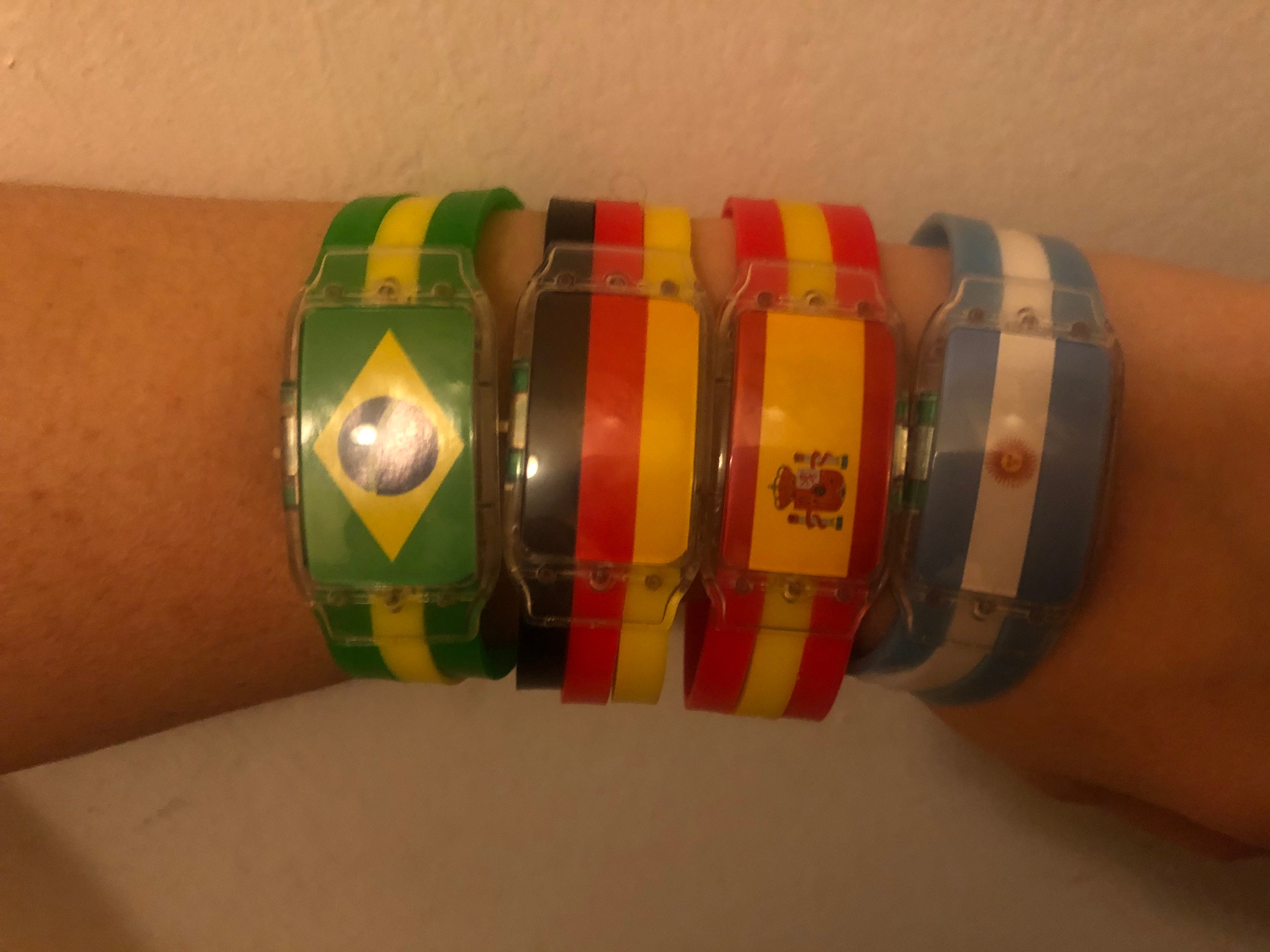 Qatar World Cup 2022 Football Soccer Silicone Unisex Sports Bracelet