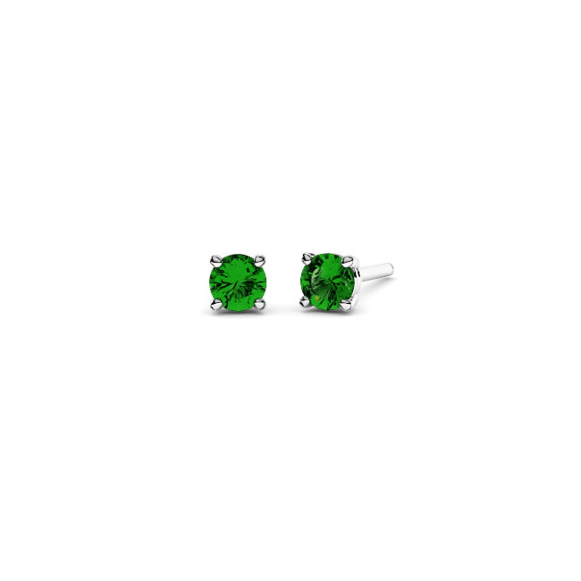 small emerald earrings studs