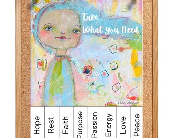 Motivational Art Print | Take What You Need, Robin Liefeld (Digital Download)