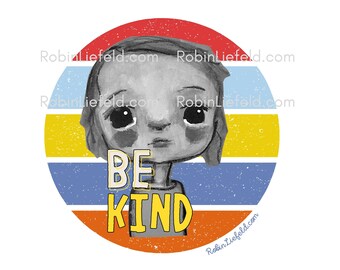 Be Kind Art Print | Creepy Cute Motivational Decor (Digital Download)