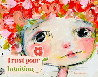 Trust Your Intuition Art Print | Motivational Vision Board (Digital Download)