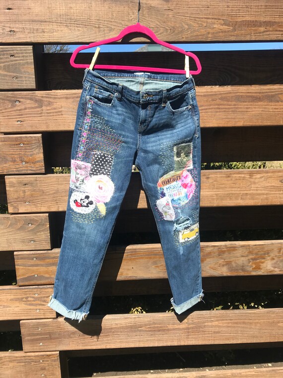 ladies embellished jeans