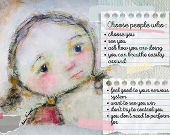 Choose People Art Print | Motivational Vision Board (Digital Download)