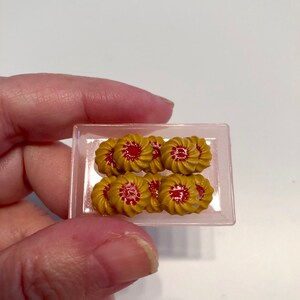1/12 dollhouse miniatures - cookies in a pink tray for your dollhouse