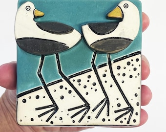 mosaico de camada - aves playeras