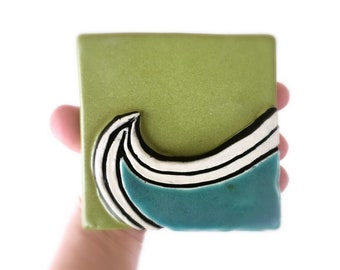 Clique Tile - blue wave
