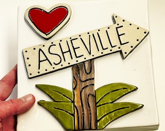 LARGE clique tile - Order with your town name on it!!!