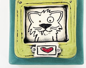 clique tile - cat in frame