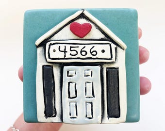 NEW CUSTOM tile!!  Choose your address & door color