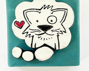clique tile - thinking of cat
