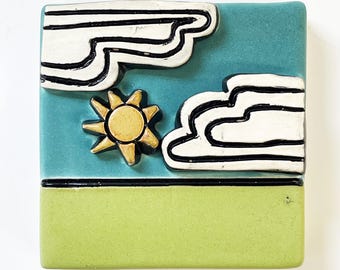 clique tile - clouds & sun