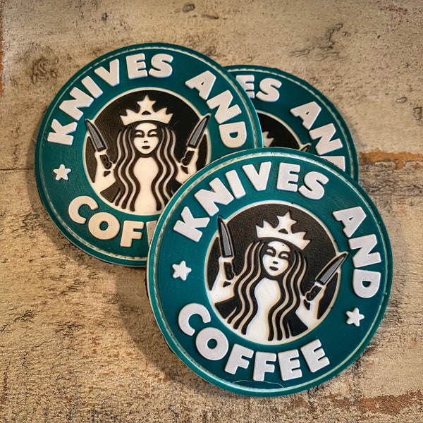 Knives and coffee PVC patch