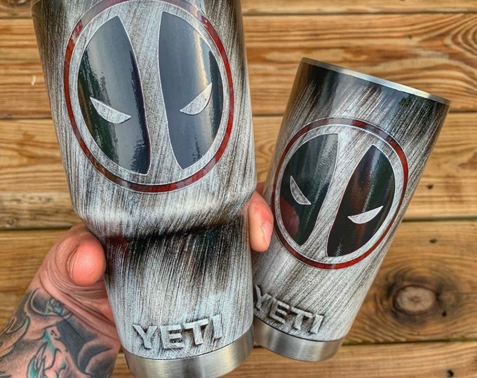 Featured listing image: Distressed Deadpool Tumbler