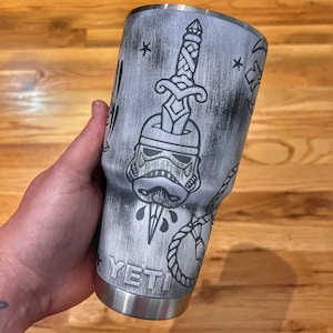 Custom Etched CatZilla Yeti Cups - Love City Excursions