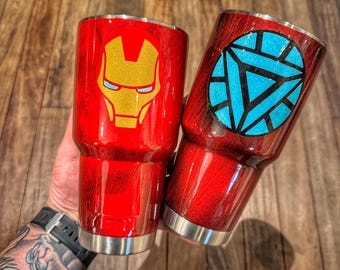 Ironman theme tumblers