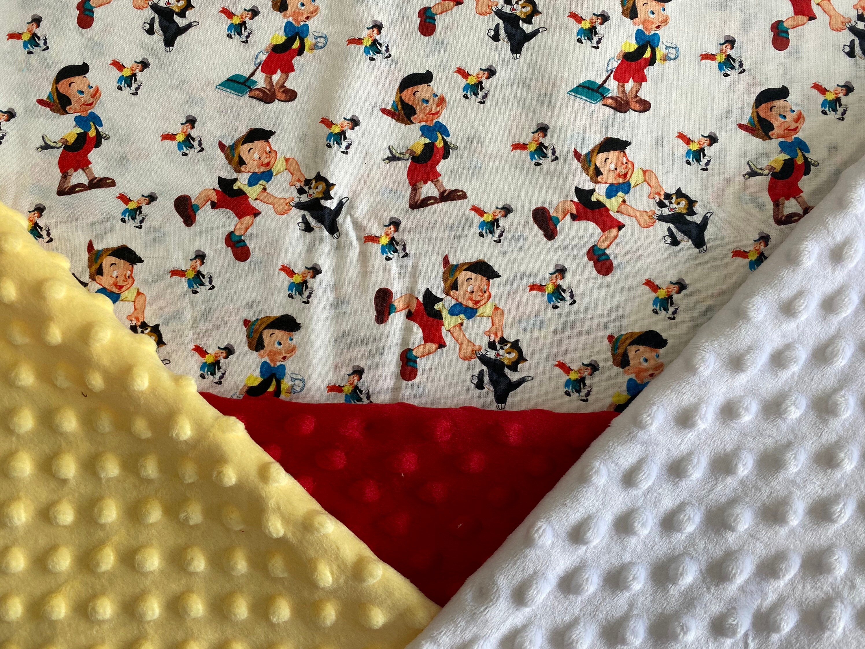 Personalized Minky Baby Blanket Disneys Pinocchio Minky Baby Etsy