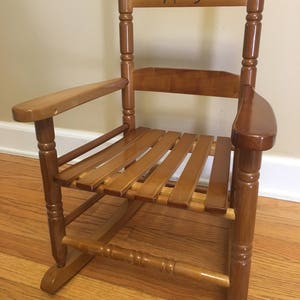 Wood burned Childrens rocker, rocking chair, personalized image 2