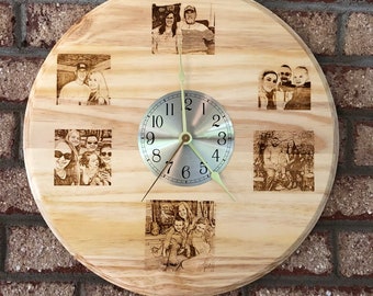 Engraved Picture Clock