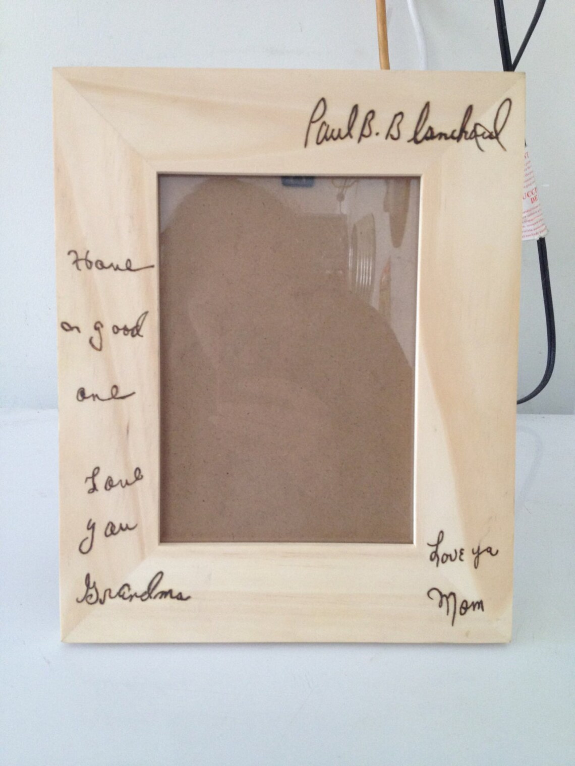 Pyrography signature frames handwriting transfer the | Etsy