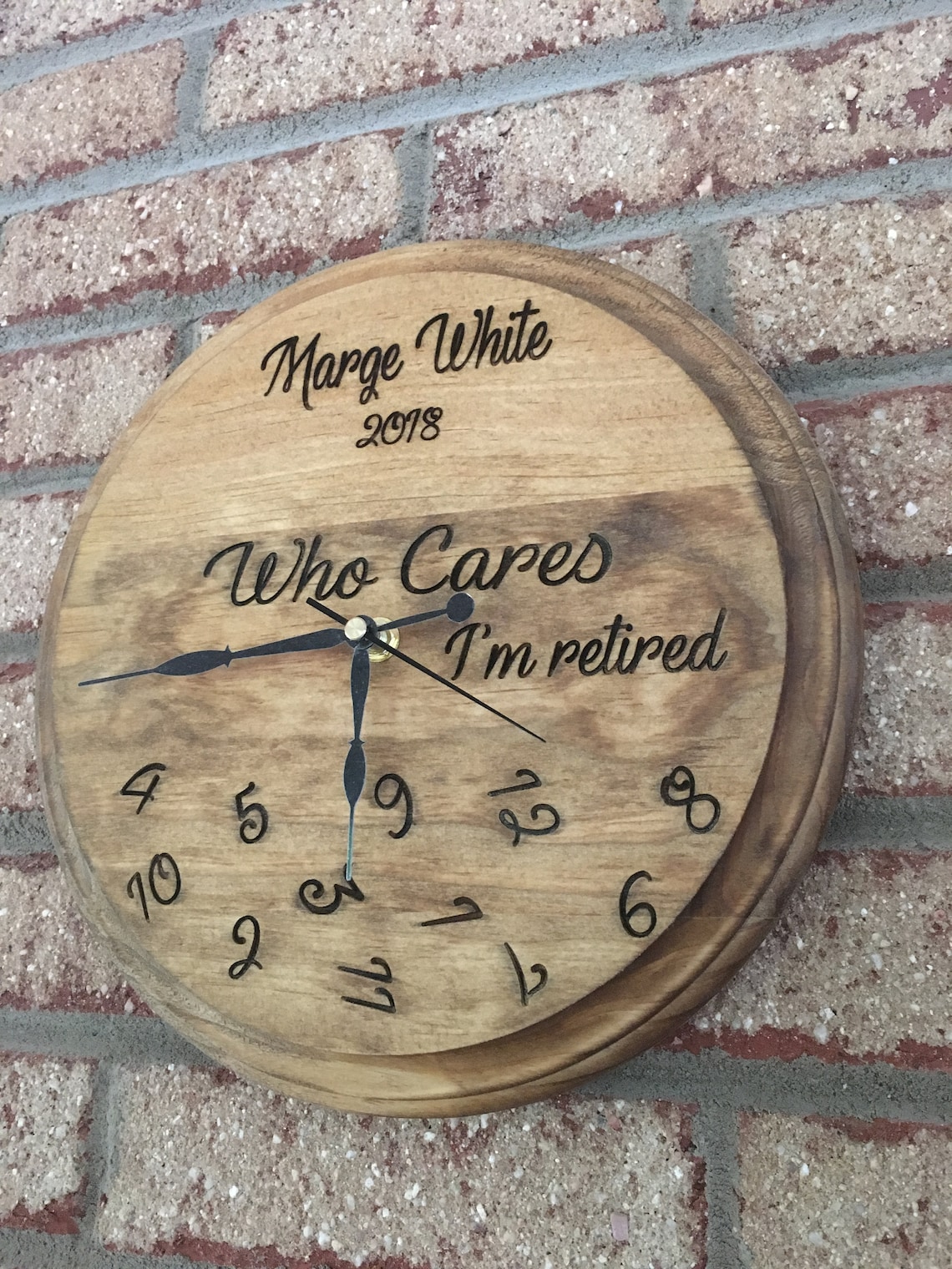 Personalized Retirement Clock who cares whatever Retirmemt Etsy