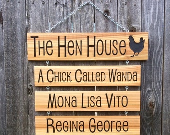Wood Chicken Sign Etsy