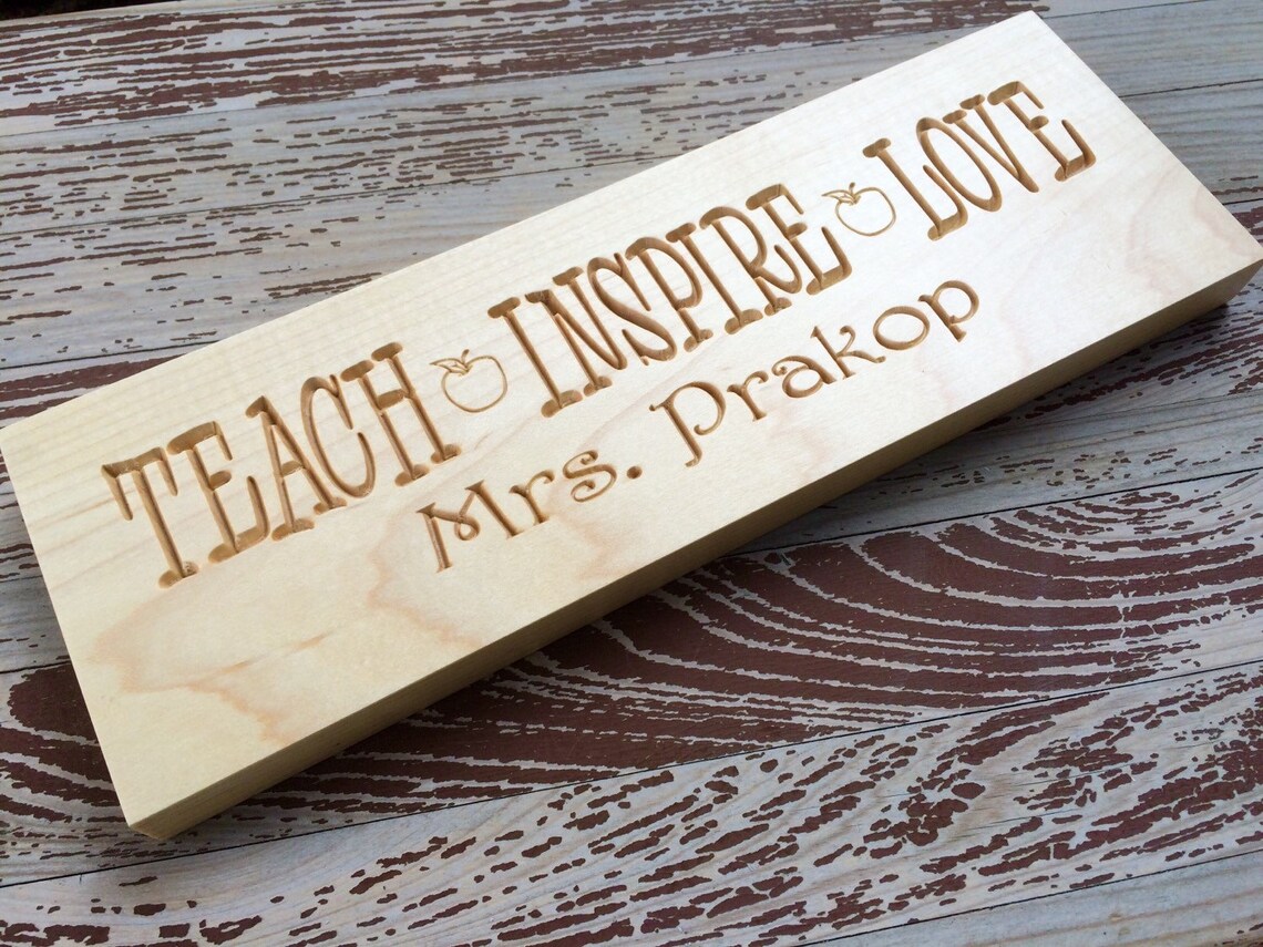 Custom Maple Wood Teacher Appreciation Gift Plaque/sign Etsy