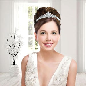 Crystal Bridal Tiara | Crystal Wedding Headpiece | Crystal Bridal Headpiece | Briella