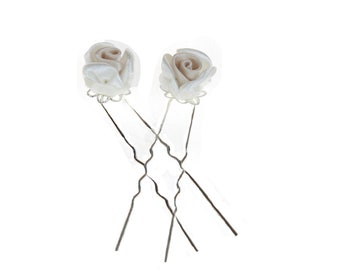 Rose Wedding Hairpins | Hairpins for Bridesmaids | Flower Hair Pins